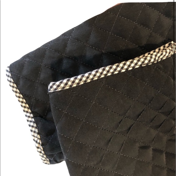 Esprit Black Quilted Coat with Black/White… - Picture 3 of 6